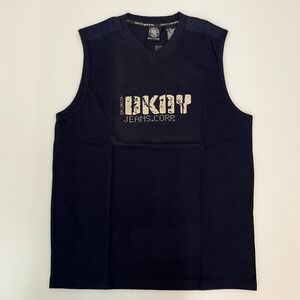 DKNY Jeans‎ Corp. Tank Top Navy Blue Men's Size S 100% Cotton Vintage NWT